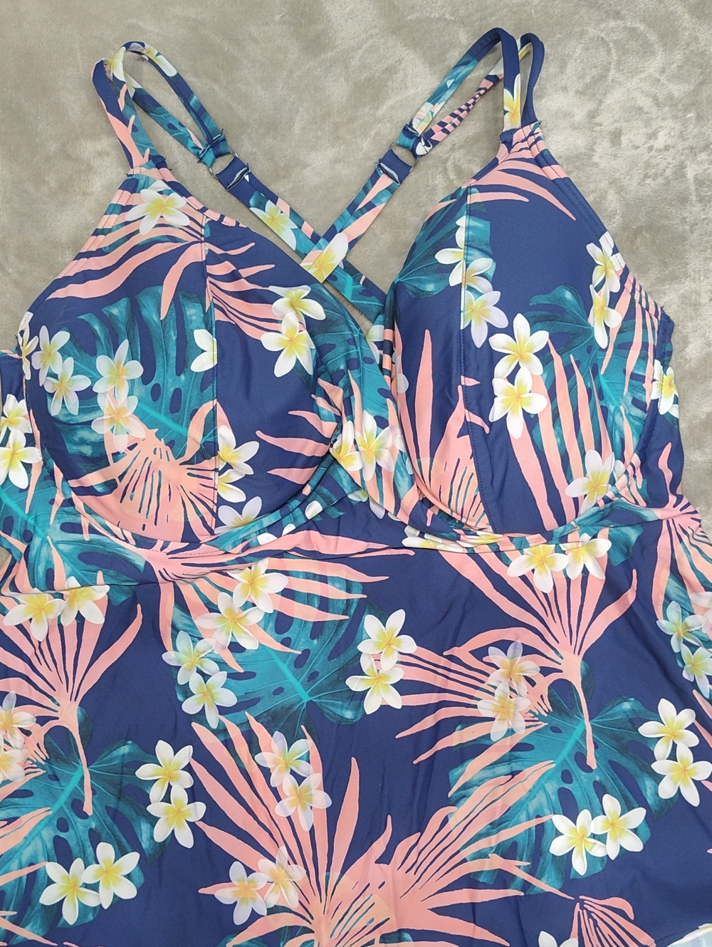 Birdsong Floral Tankini Top Size 36H